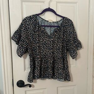 Peach Love Ruffle Peplum Top